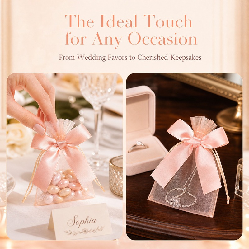 10/20pcs Pink Bow Gift Bags Tr - Art Craft And Cloth recension och pris