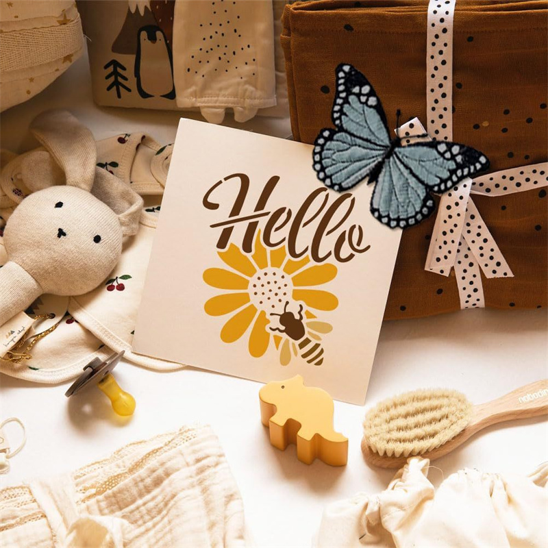 9Pcs Quotes Bee Honey Stencils - Art Craft Quotes recension och pris